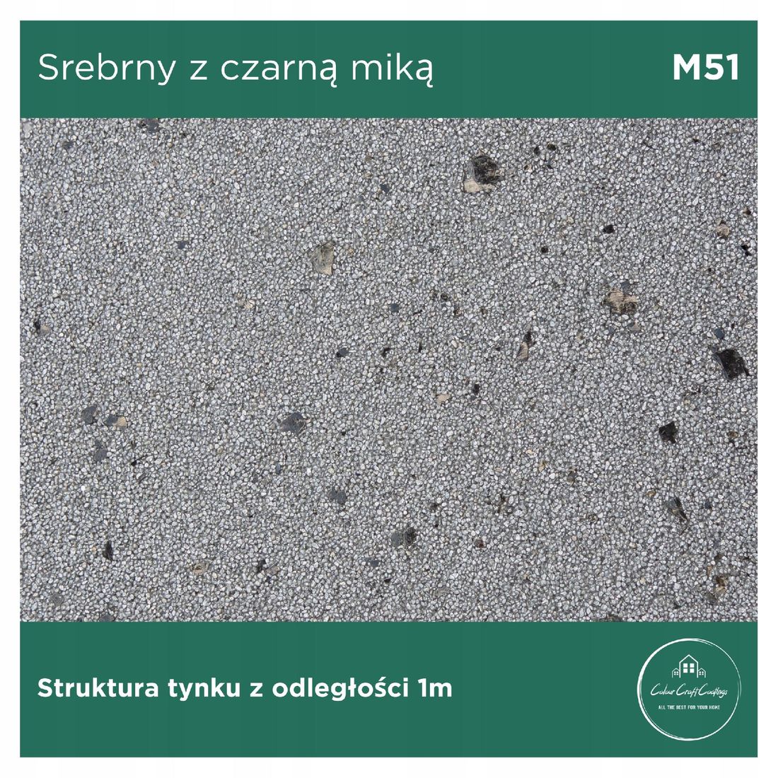 TYNK MOZAIKOWY DEKORACYJNY SREBRNY Z CZARNĄ MIKĄ M51 25 kg 169824011