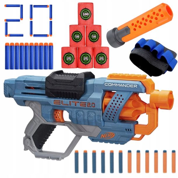 Pistolet Nerf Elite Commander Karabin X Strza Ki Magazynek