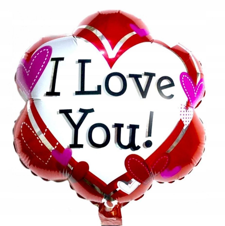 BALON Foliowy Kwiatek I Love You Walentynki Serca 172943442 ERLI Pl