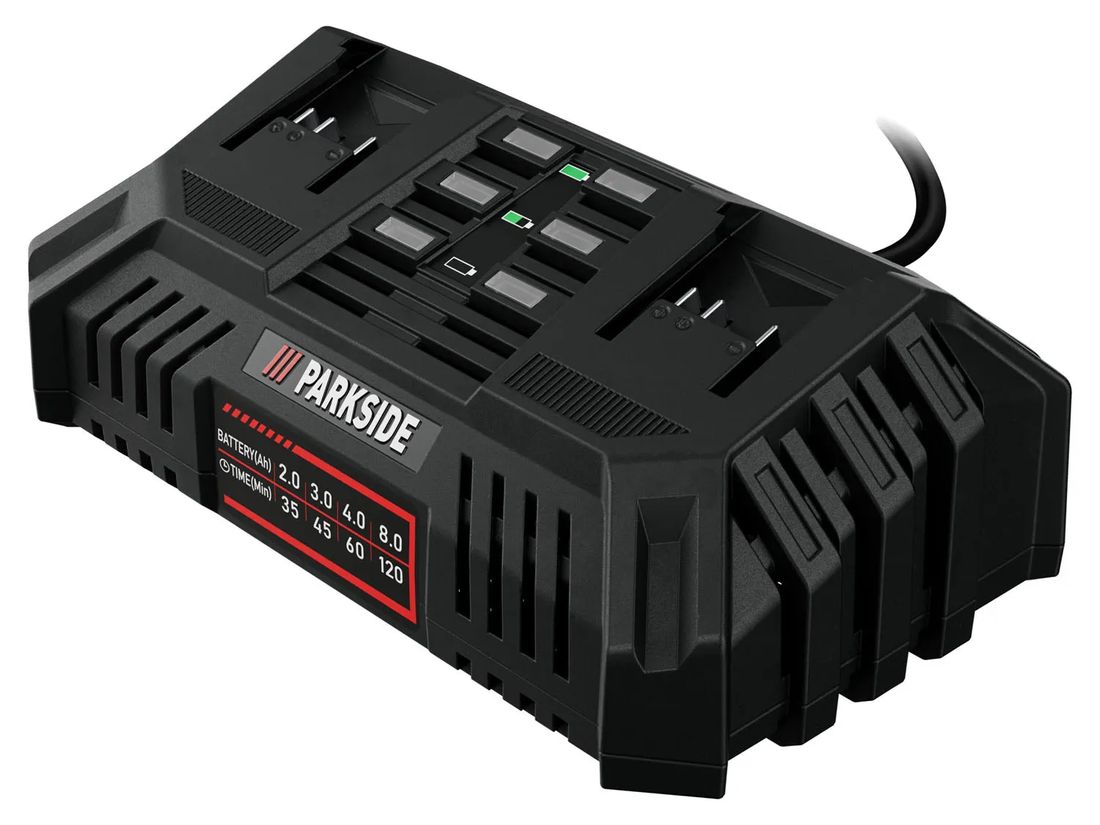 2X AKUMULATOR PARKSIDE 8AH 20V SMART PODWÓJNA ŁADOWARKA 173054436