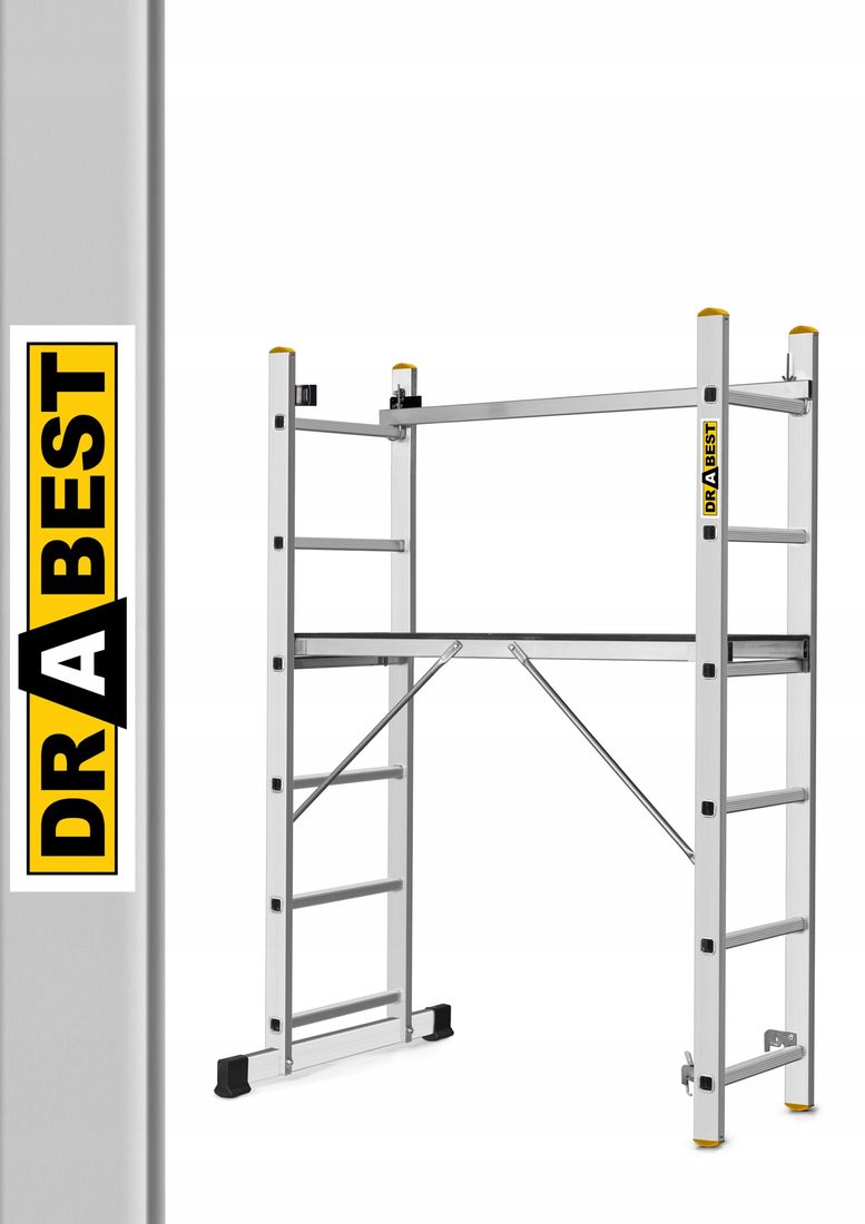 Rusztowanie Aluminiowe Drabina 3w1 2x6 Stopniowa DRABEST PRO ERLI Pl