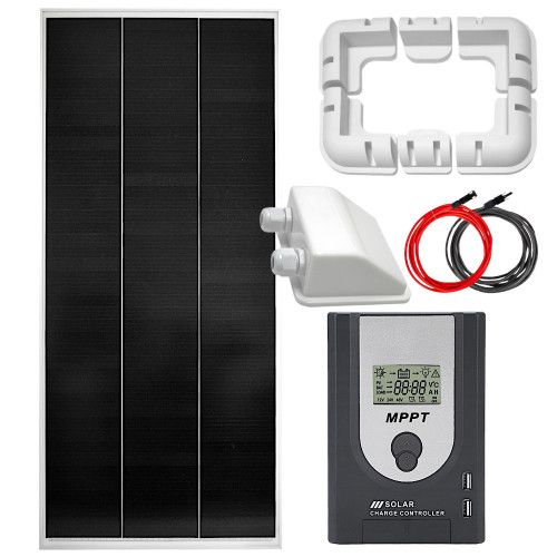 ZESTAW SOLARNY MONO KAMPER 170W REGULATOR MPPT ERLI Pl