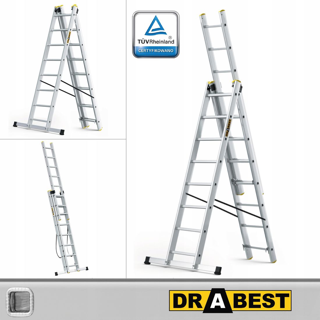 Drabina Aluminiowa Wielofunkcyjna X Stopniowa Drabest Pro Kg Erli Pl