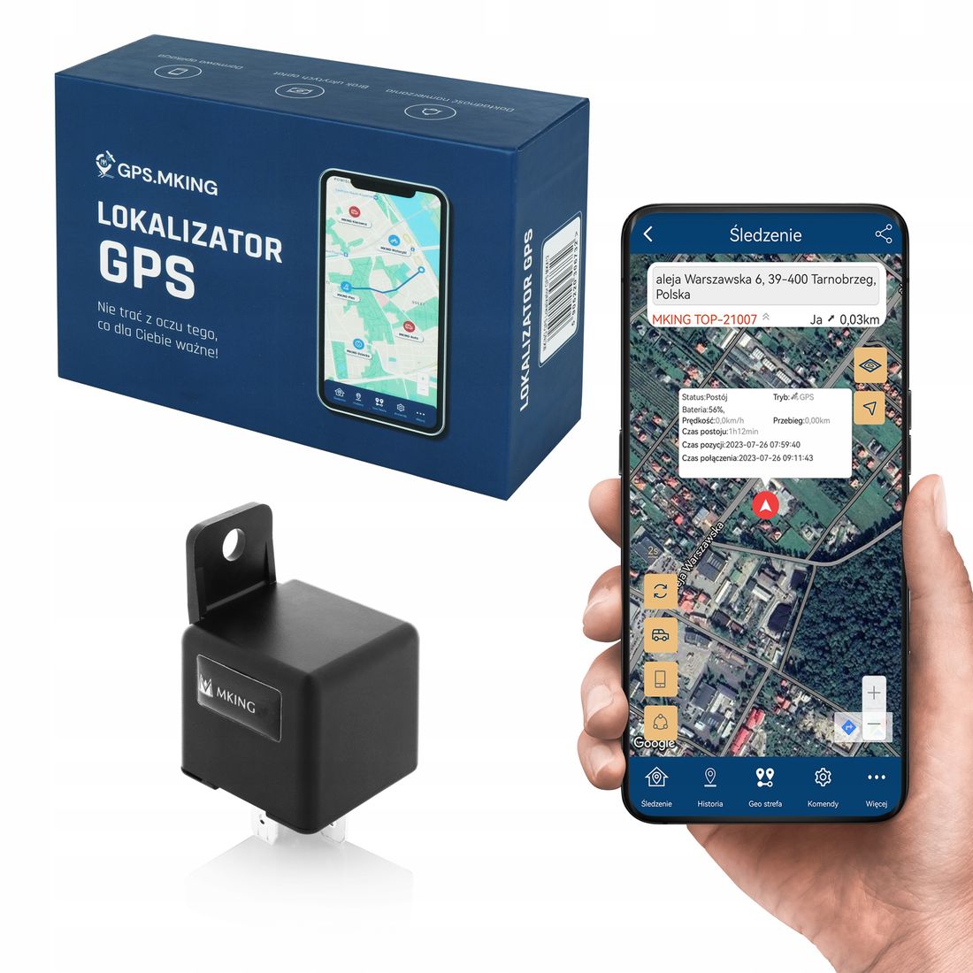 Lokalizator GPS MK67 ODCIĘCIE PALIWA POJAZDU ERLI pl