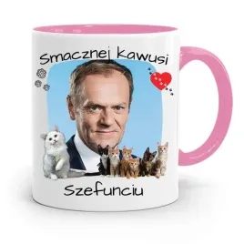 kubek-rozowy-donald-tusk-po-platforma-prezent-z-nadrukiem-ze-zdjeciem