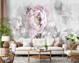 fototapeta-winyl-kwiaty-na-betonie-piwonie-salon