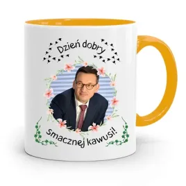 kubek-zolty-politycy-premier-mateusz-morawiecki