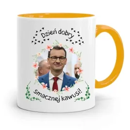 kubek-zolty-politycy-premier-mateusz-morawiecki