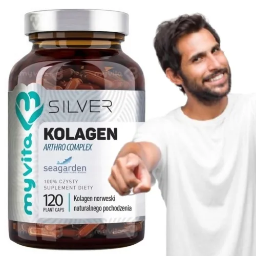 KOLAGEN MyVita Silver Pure 100% Arthro Kwas hialuronowy GLUKOZAMINA 120kaps