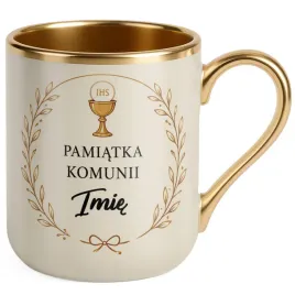 kubek-zloty-ecru-personalizowany-pierwsza-komunia-pamiatka