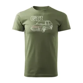 koszulka-z-samochodem-vw-golf-2-ii-meska-khaki-regular