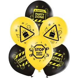 balony-d11-happy-birthday-partyzone-czarno-zolty-belbal-12-6-sz
