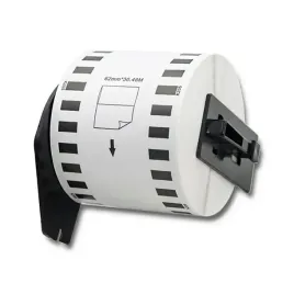 qoltec-tasma-do-brother-dk-22205-62mm-x-30-48m-biala-czarny-nadruk-r