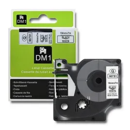 qoltec-tasma-do-dymo-d1-45803-45808-19mm-x-7m-biala-czarny-nadruk