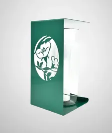 zielony-lampion-z-azurowym-kwiatem