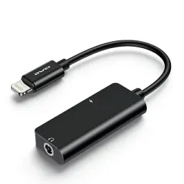 adapter-awei-cl-121-lightning-lightning-jack-3-5-2w1-czarny-black