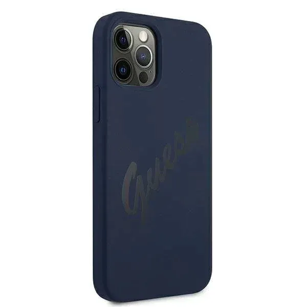 guess-guhcp12llsvsbl-iphone-12-pro-max-67-niebieski-blue-hardcase-script-stan-opakowania-oryginalne