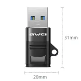 adapter-awei-cl-13-usb-c-usb-a-czarny-black-stan-nowy