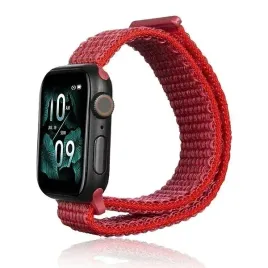 pasek-do-smartwatcha-beline-nylon-do-apple-watch-38-40-41mm-czerwony-red