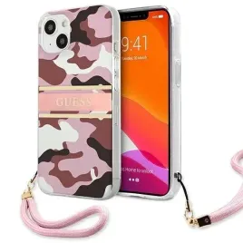 guess-guhcp13mkcabpi-iphone-13-61-rozowy-pink-hardcase-camo-strap-collect