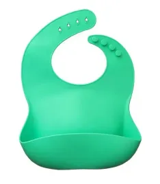 silikonowy-sliniak-z-kieszonka-gladki-szmaragdowy