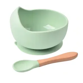 silikonowa-miseczka-lyzeczka-zielona-mietowa