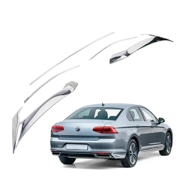 Ramki atrap wydechów tylnego zderzaka do VW PASSAT B8 2019-2023 | stal