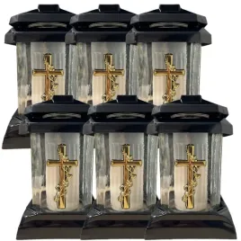 znicz-lampion-kapliczka-mala-zloty-krzyz-6-sztuk