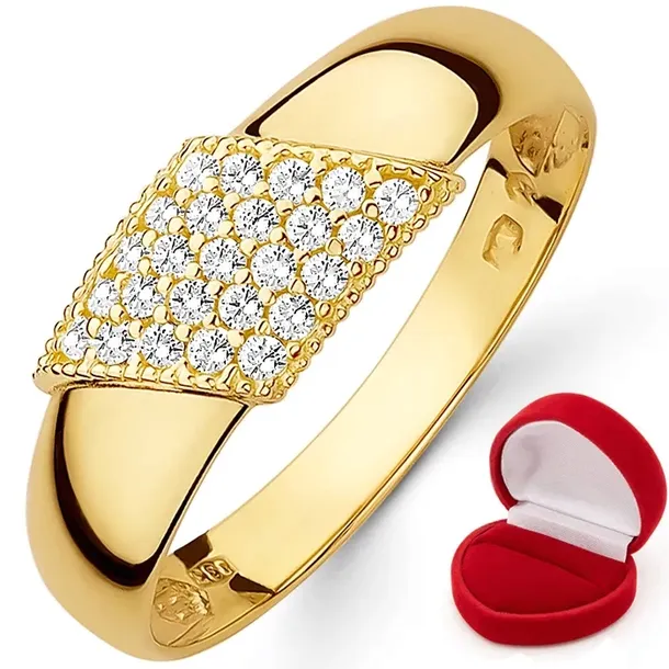 ZŁOTY PIERŚCIONEK Z CYRKONIAMI SWAROVSKI 333 r 22