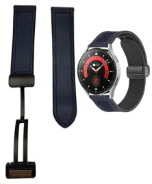 granatowy-magnetyczny-pasek-opaska-22mm-silikon-skora-do-zegarkow