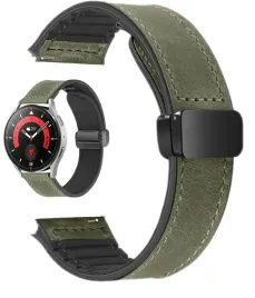 zielony-magnetyczny-pasek-opaska-20mm-silikon-skora-do-zegarkow-smartwach