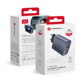 forcell-f-energy-ladowarka-sieciowa-gan-65w-z-portami-2x-usb-c-i-usb-a-z