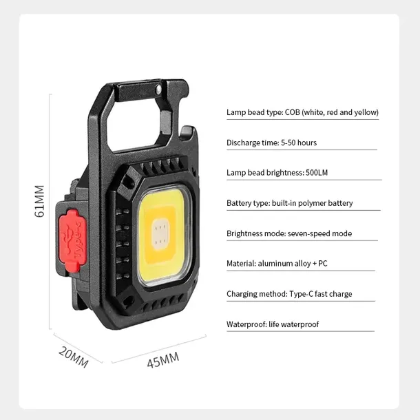 latarka-mini-led-breloczek-w5130-typ-c-stan-nowy
