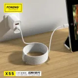 foneng-kabel-x55-typ-c-na-typ-c-pd-60w-2-metry-bialy
