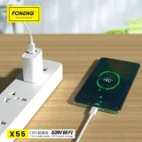 foneng-kabel-x55-typ-c-na-typ-c-pd-60w-2-metry-bialy