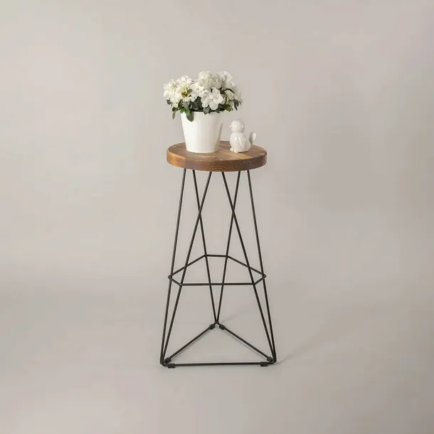 kwietnik-drewno-material-wykonania-metal