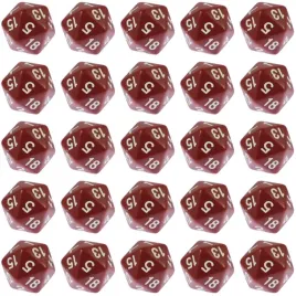 zestaw-25-kostek-k20-rpg-brazowa-kosc-dwudziestoscienna