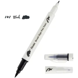 pisak-pentel-dwustronny-brush-sign-pen-twin-czarny
