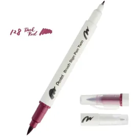 pisak-pentel-dwustronny-brush-sign-pen-twin-bordo