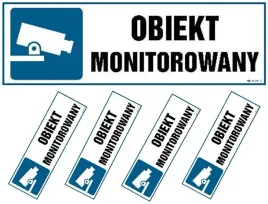 obiekt-monitorowany-150x50-zestaw-naklejka-folia-znak-kamer-samoprzylepna