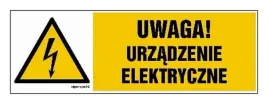 uwaga-urzadzenie-elektryczne-naklejka-300-x-100-fn-folia-samoprzylepna