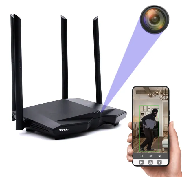 UKRYTA KAMERA WiFi ROUTER SZPIEGOWSKA MINI DETEKCJA PODGLĄD NA ŻYWO MKLY71