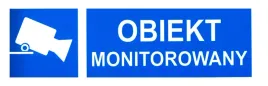 obiekt-monitorowany-kamera-tabliczka-wodoodporna-pcv-100x300-niebieska