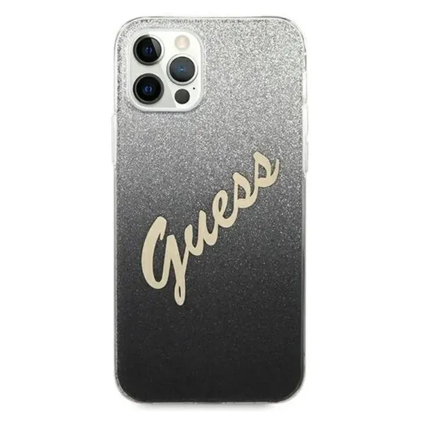 guess-glitter-gradient-script-etui-iphone-12-pro-max-czarny-stan-nowy
