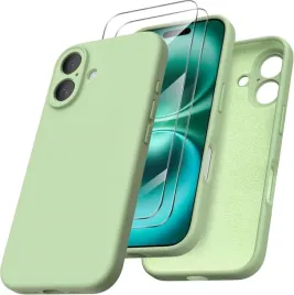 etui-case-do-iphone-16-silikonowy-jasnozielony-szklo-hartowane-2szt