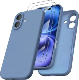 etui-case-do-iphone-16-silikonowy-niebieski-szklo-hartowane-2szt