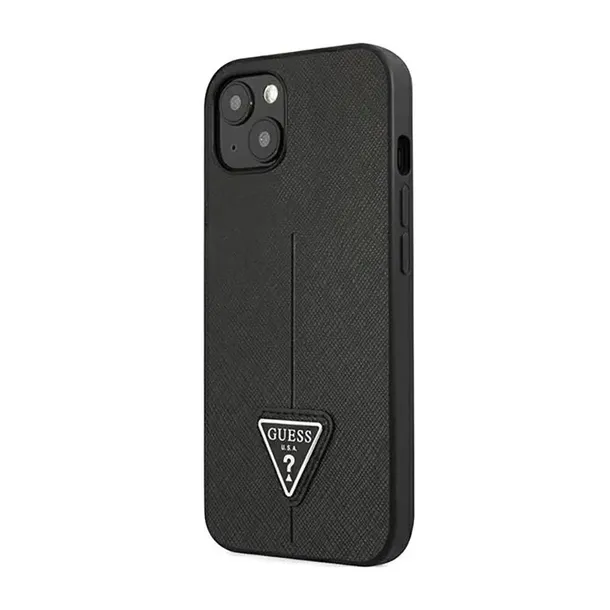 guess-saffiano-triangle-logo-case-etui-iphone-14-plus-czarny-stan-nowy