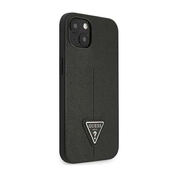 guess-saffiano-triangle-logo-case-etui-iphone-14-plus-czarny-stan-nowy