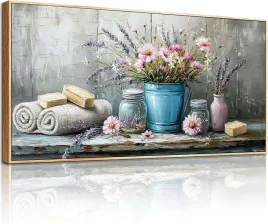 obraz-na-plotnie-dekoracyjny-wiszacy-drewniana-rama-kwiaty-50x100cm