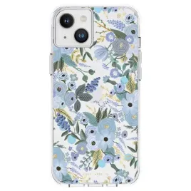 rifle-paper-clear-etui-iphone-14-plus-garden-party-blue